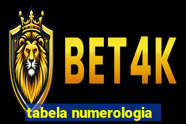 tabela numerologia